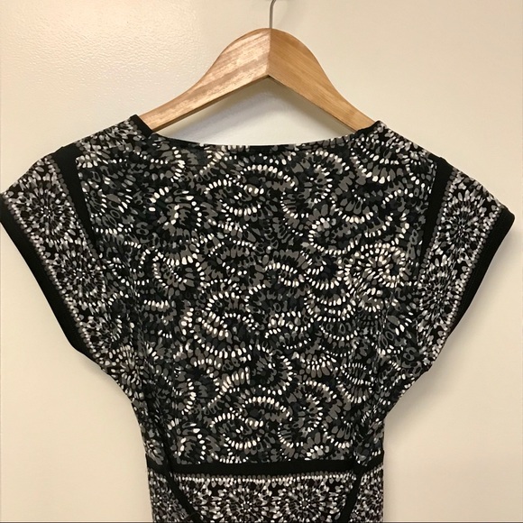 BCBG MaxAzria Navy Print Wrap Dress - Picture 5 of 5